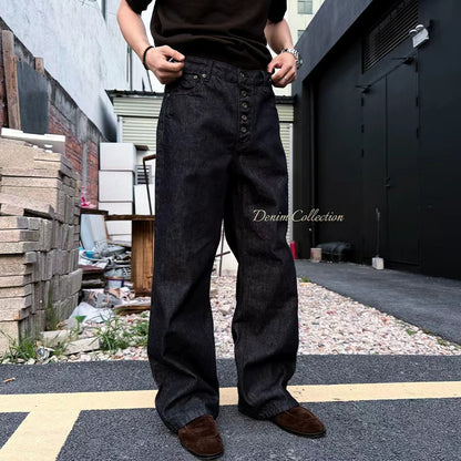 Five-Button Rigid Raw Denim