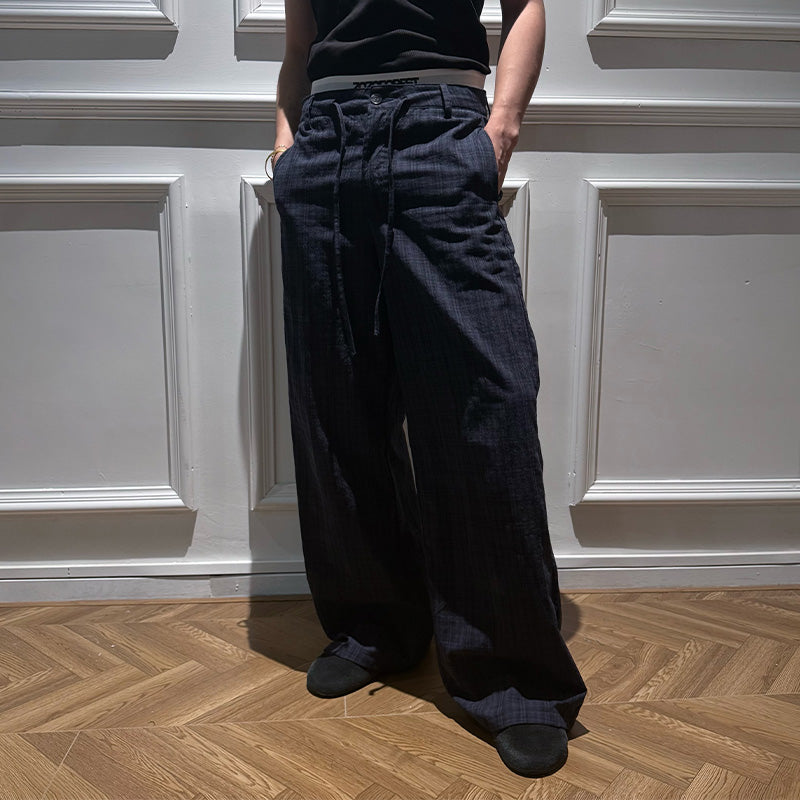 Shadow Check Relaxed Trousers