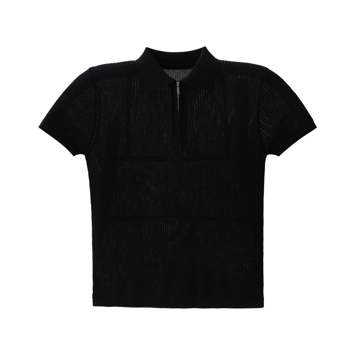 Pure Lyocell Draped Half-Zip Polo