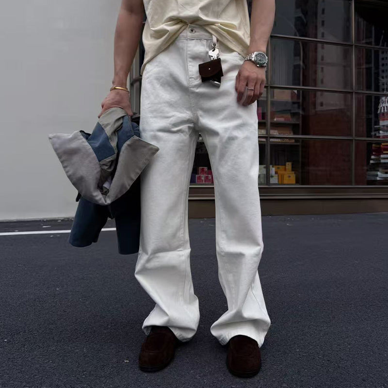 White Knight Straight-Leg Jeans