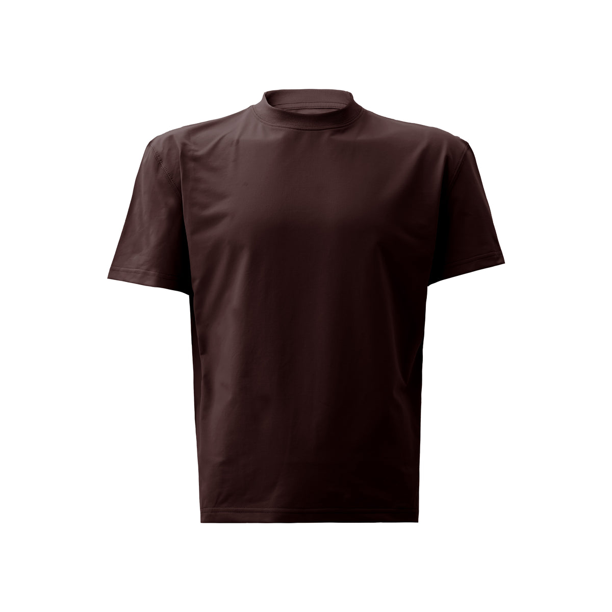 Woven Cotton-Knit Fitted Tee