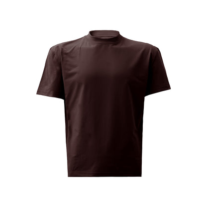 Woven Cotton-Knit Fitted Tee