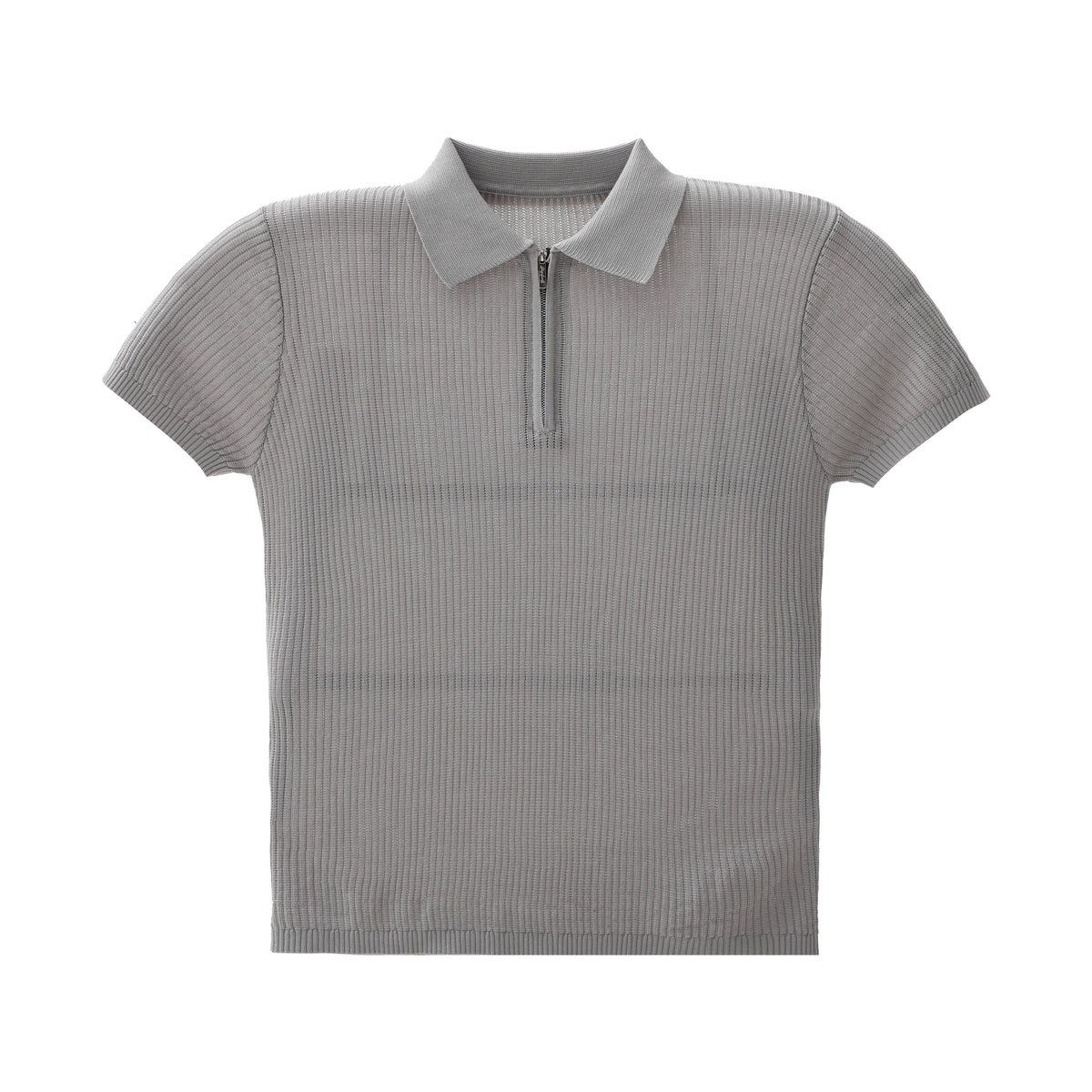 Pure Lyocell Draped Half-Zip Polo