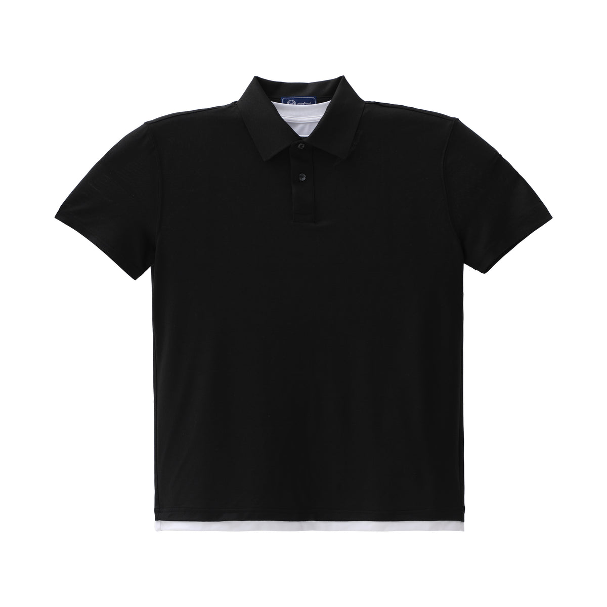 Layered Acetate-Silk Polo