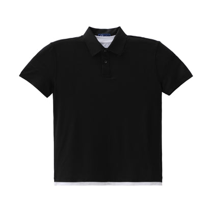Layered Acetate-Silk Polo