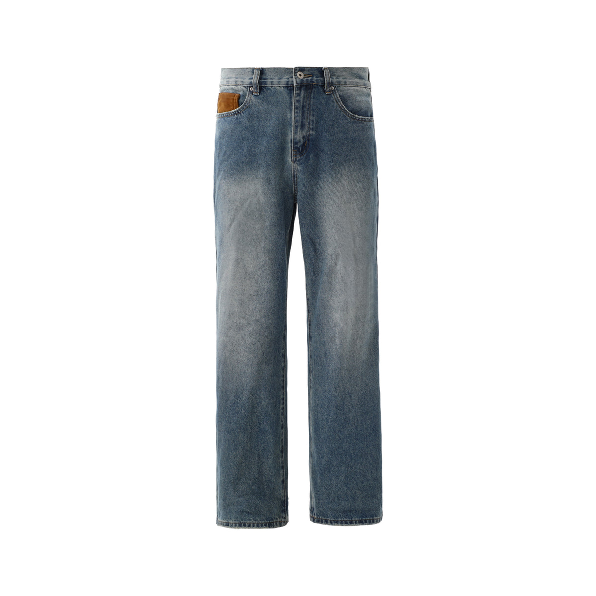 Contrast Pocket Flare Jeans