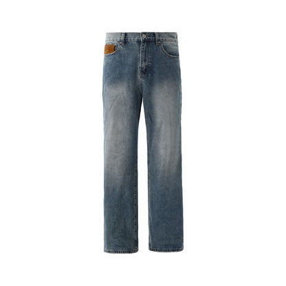 Contrast Pocket Flare Jeans
