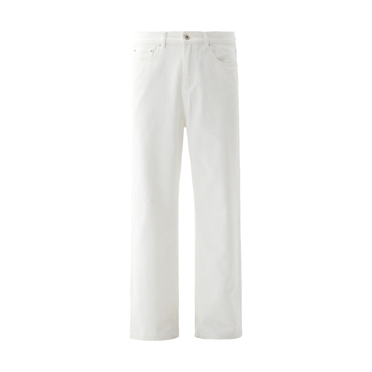 White Knight Straight-Leg Jeans