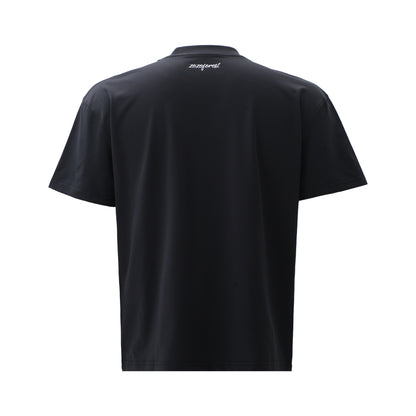 Woven Cotton-Knit Fitted Tee
