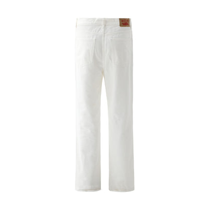 White Knight Straight-Leg Jeans