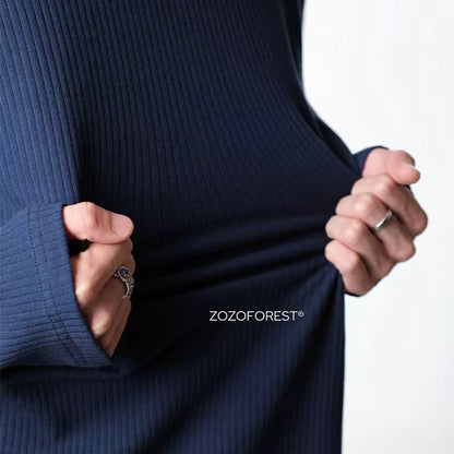 Textured Rib Long Sleeve Tee
