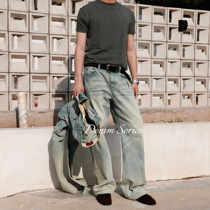 Cream Nevada Washed Jeans