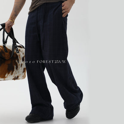 Shadow Check Relaxed Trousers