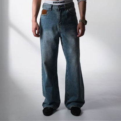 Contrast Pocket Flare Jeans