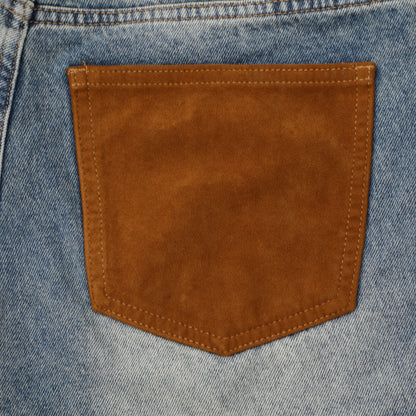 Contrast Pocket Flare Jeans