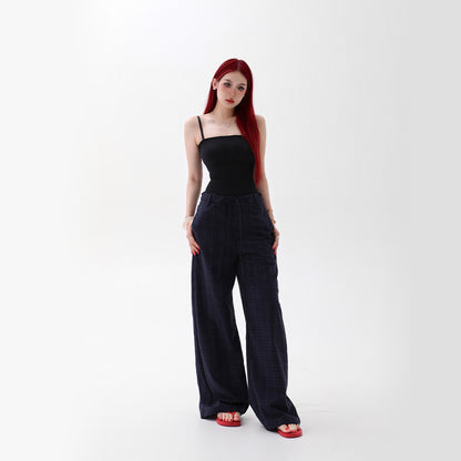 Shadow Check Relaxed Trousers