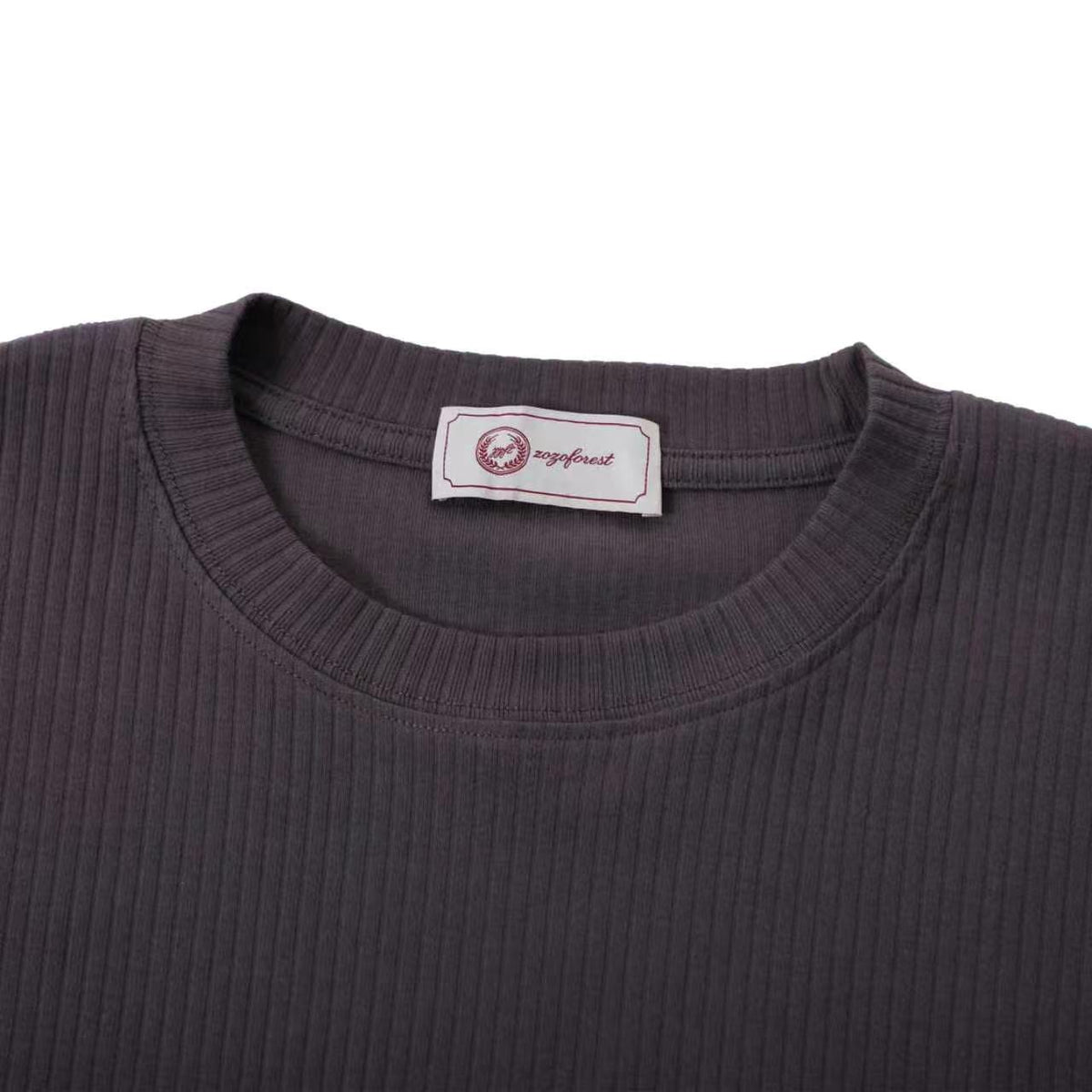 Textured Rib Long Sleeve Tee