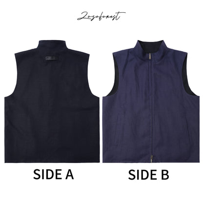 A/B Reversible Linen Vest