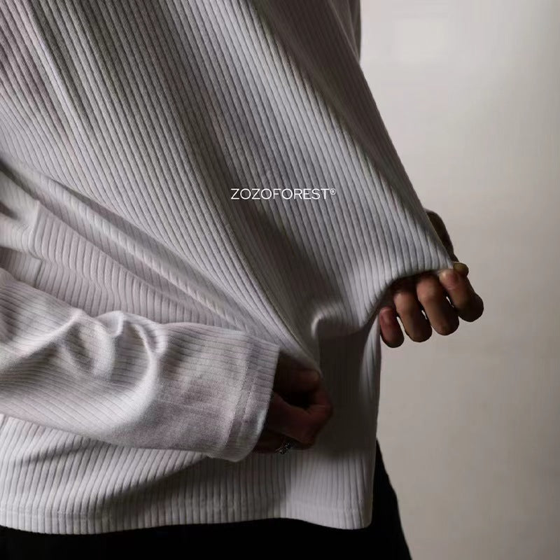 Textured Rib Long Sleeve Tee