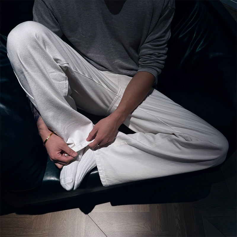 White Knight Straight-Leg Jeans