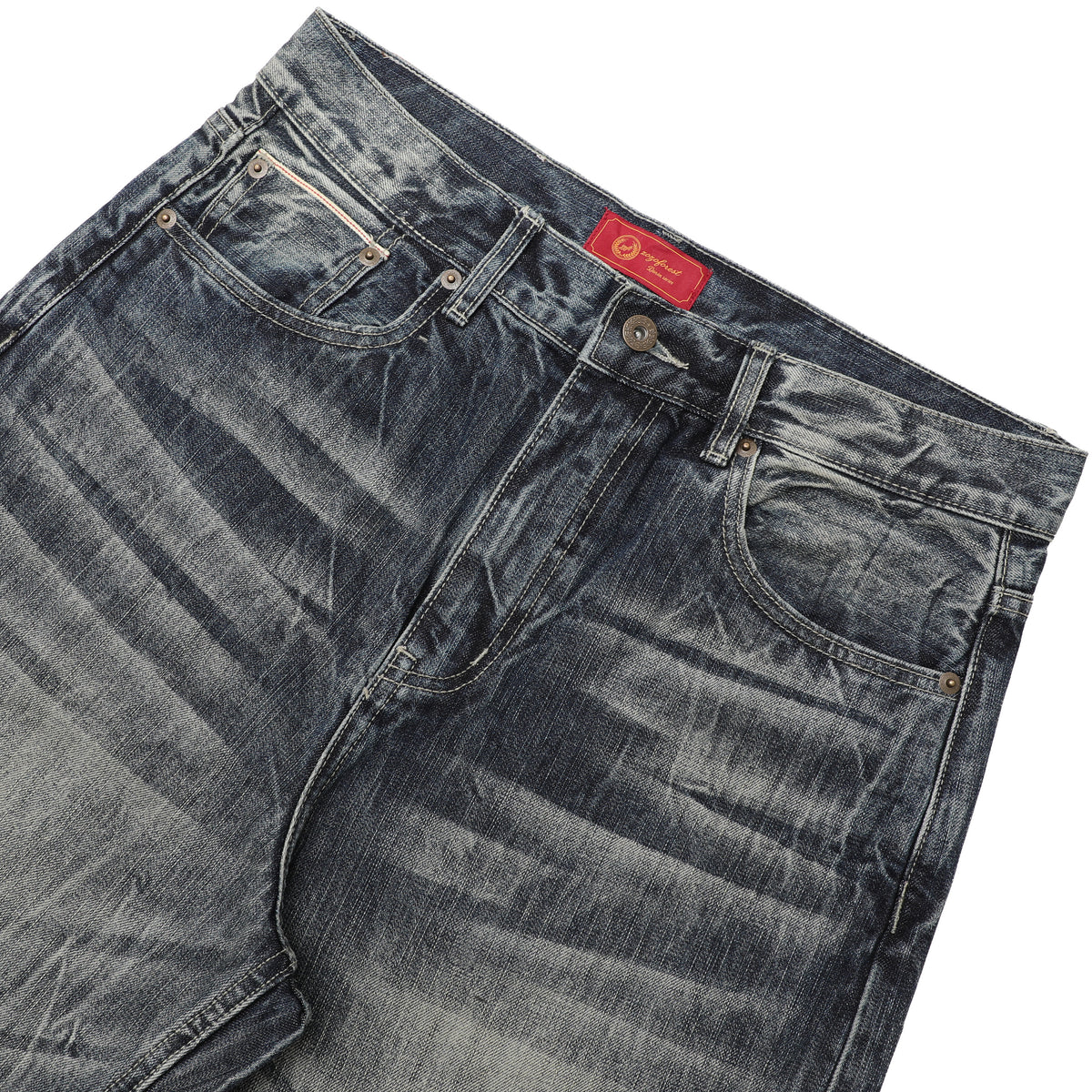 Liquid Metal Wide-Leg Jeans