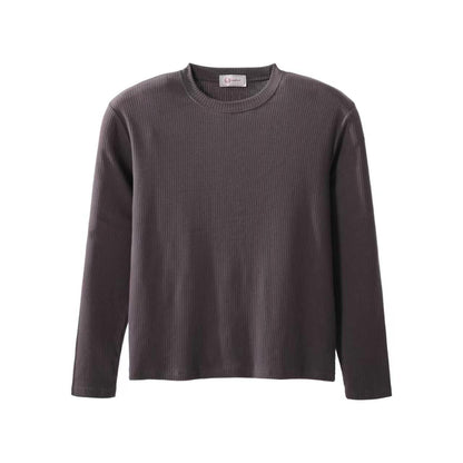 Textured Rib Long Sleeve Tee