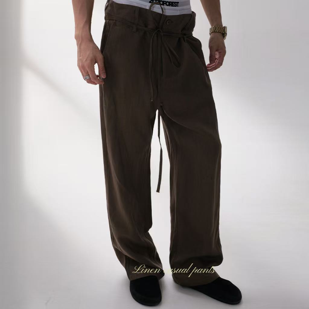 Linen Lyocell Relaxed Trousers
