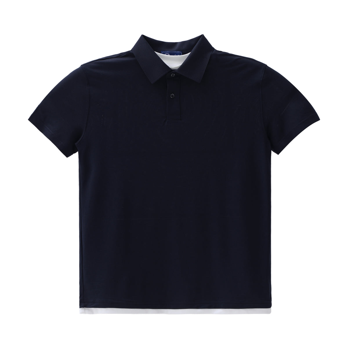 Layered Acetate-Silk Polo