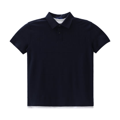Layered Acetate-Silk Polo