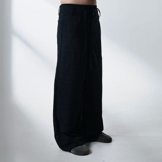 Shadow Check Relaxed Trousers