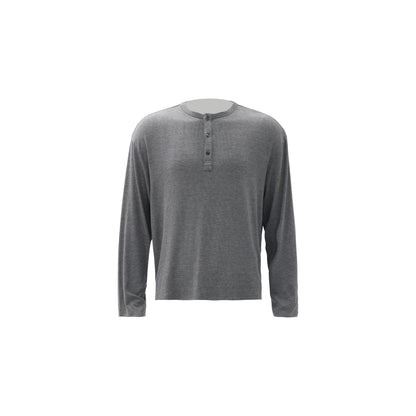 Draped Henley Sweatshirt