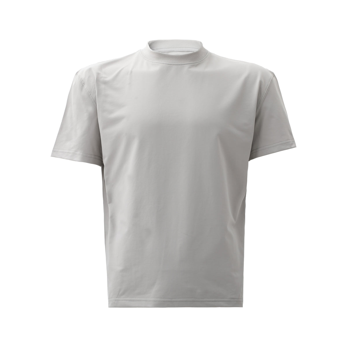 Woven Cotton-Knit Fitted Tee