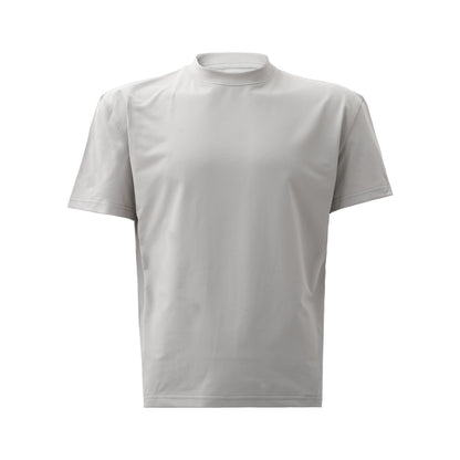 Woven Cotton-Knit Fitted Tee