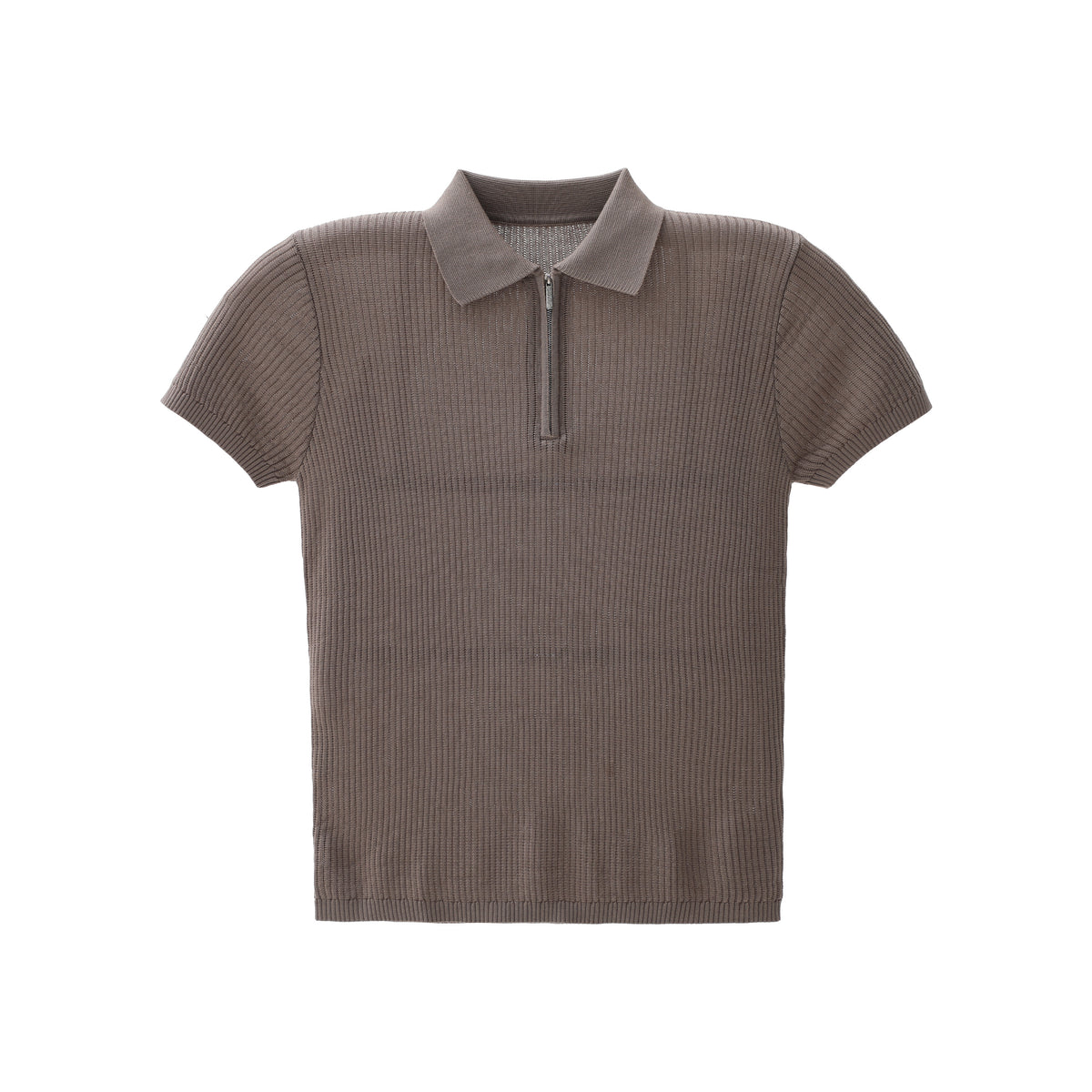 Pure Lyocell Draped Half-Zip Polo