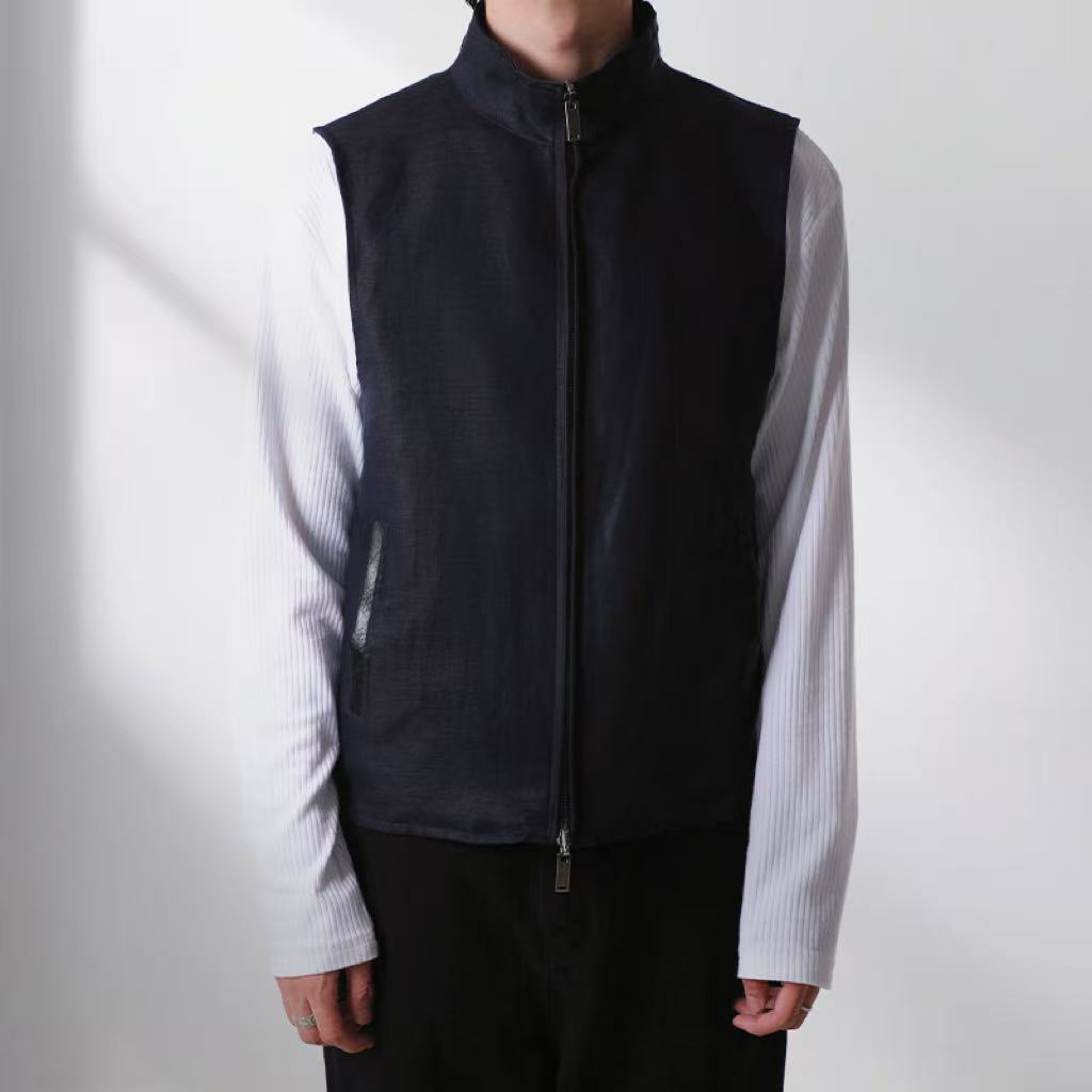A/B Reversible Linen Vest