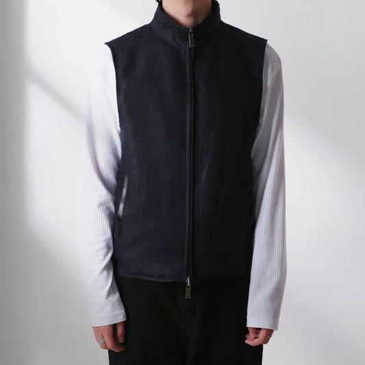 A/B Reversible Linen Vest