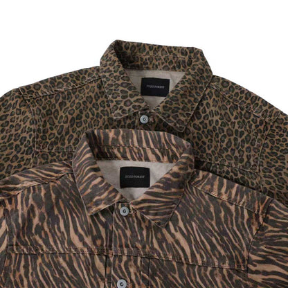 Beast Print Denim Trucker Jacket
