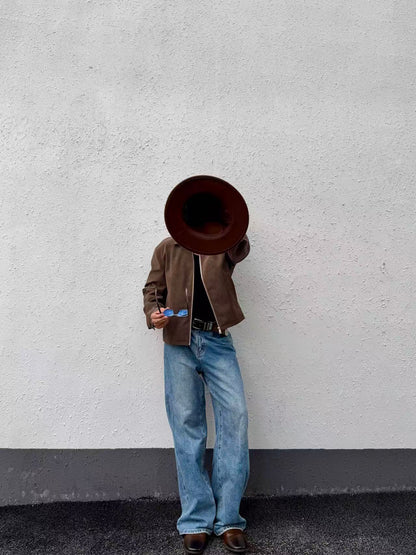 Contrast Pocket Flare Jeans