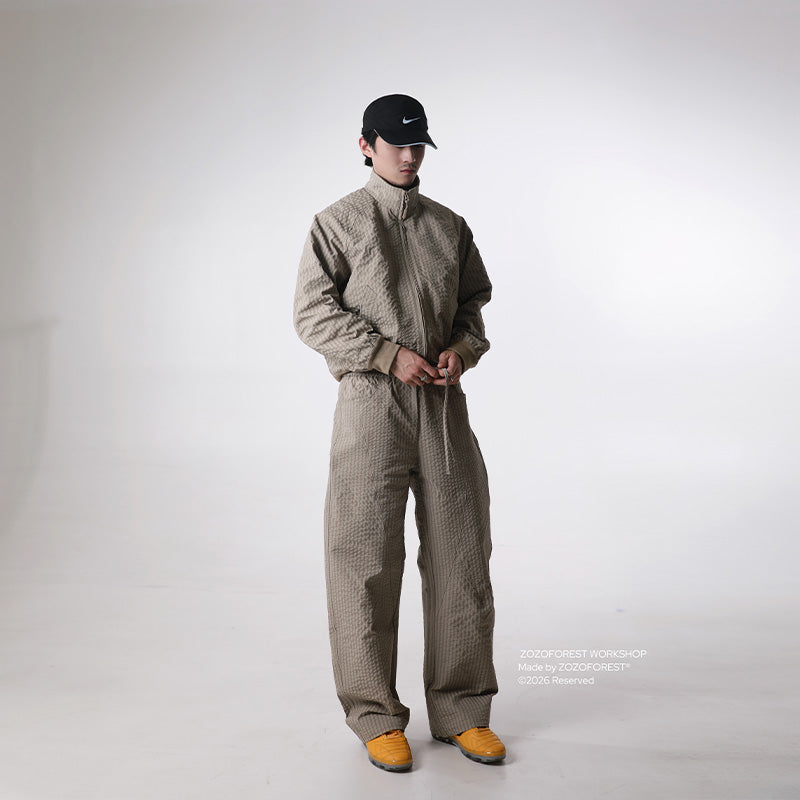 Autumn Ease Check Seersucker Set